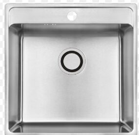 Laveo Nerūsējošā tērauda izlietne BESOS 490x480x210 ar sifonu